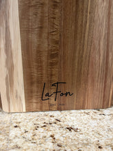 Load image into Gallery viewer, Personalized acacia wood cutting board with handle / charcuterie boards