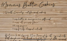 Load image into Gallery viewer, Personalized bamboo cutting board with recipe on it / memorial cutting boards