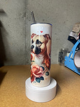 Load image into Gallery viewer, Pit Bulls and Roses 20oz Stainless Steel tumbler