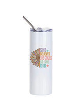 Load image into Gallery viewer, Inspirational 20oz skinny tumblers know your worth then add tax - Knot In Your House