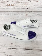 Load image into Gallery viewer, Personalized Wedding Shoes White Canvas Shoes - Knot In Your House