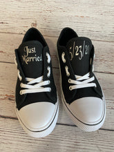 Load image into Gallery viewer, Personalized Wedding Shoes White Canvas Shoes - Knot In Your House
