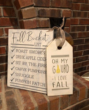 Load image into Gallery viewer, Rustic Fall Bucket List Sign - Knot In Your House