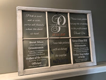 Load image into Gallery viewer, Wedding Program Window 6 Pane - Knot In Your House