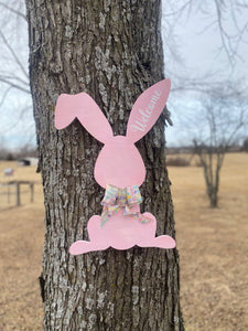 Spring Door Hanger Easter Bunny Wall Decor - Knot In Your House