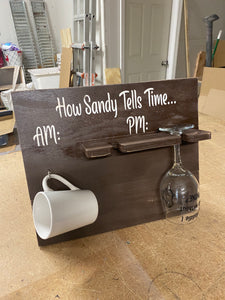 How To Tell Time Am Pm Wine Coffee Mug Sign - Knot In Your House