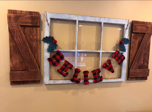 6 Pane Wood Window Wreath Hanger - Knot In Your House