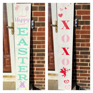 5 Foot Tall Reversible Easter Spring Summer Front Porch Sign - Knot In Your House