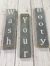 Load image into Gallery viewer, Wash Brush Flush Bathroom Signs - Knot In Your House