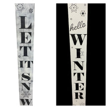 Load image into Gallery viewer, 5 Foot Tall Reversible Merry Christmas Give Thanks Front Porch Sign - Customizable - Knot In Your House