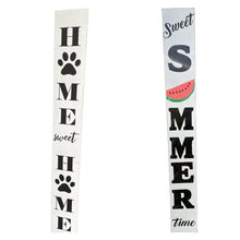 Load image into Gallery viewer, 5 Foot Tall Reversible Merry Christmas Give Thanks Front Porch Sign - Customizable - Knot In Your House