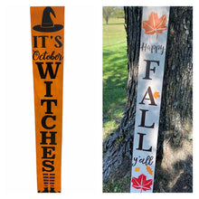 Load image into Gallery viewer, 5 Foot Tall Reversible Merry Christmas Give Thanks Front Porch Sign - Customizable - Knot In Your House