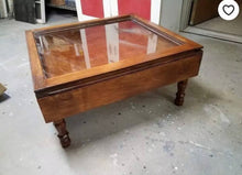 Load image into Gallery viewer, Rustic Shadow Box Coffee Table Farmhouse Coffee Table Military Display Storage - Knot In Your House