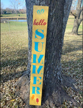 Load image into Gallery viewer, 5 Foot Tall Reversible Valentines Day Happy Easter Front Porch Sign - Customizable - Knot In Your House