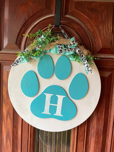 Dog Paw Door Hangers - Knot In Your House