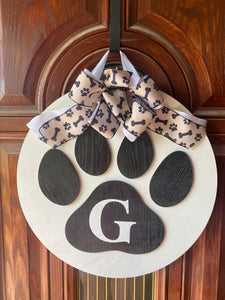 Dog Paw Door Hangers - Knot In Your House