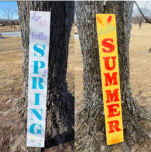 Load image into Gallery viewer, 5 Foot Tall Reversible Happy Easter Front Porch Sign - Customizable - Knot In Your House