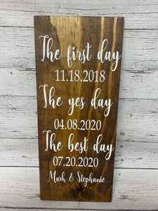 Important Date Rustic Wedding Sign - Knot In Your House