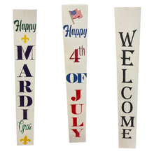 Load image into Gallery viewer, 5 Foot Tall Reversible Valentines Day Happy Easter Front Porch Sign - Customizable - Knot In Your House