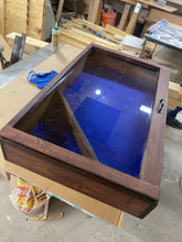 Load image into Gallery viewer, Rustic Shadow Box Coffee Table Farmhouse Coffee Table Military Display Storage - Knot In Your House