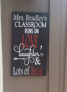 Personalized Wooden Sign for Teachers Classroom - Knot In Your House