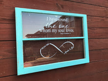 Load image into Gallery viewer, Rustic 2 Pane Wood Window I Have Found The One - Knot In Your House