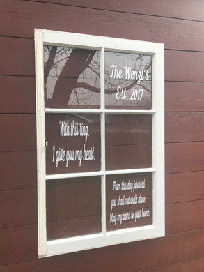 Rustic wood windows - Wedding picture frames - Window frame decor - Home decor - Knot In Your House