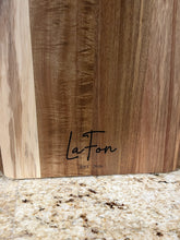 Load image into Gallery viewer, Personalized acacia wood cutting board with handle / charcuterie boards
