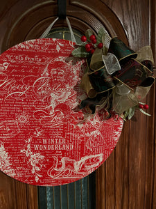 Jolly Winter Wonderland Christmas Door Hanger