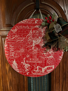 Jolly Winter Wonderland Christmas Door Hanger