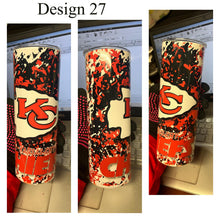 Load image into Gallery viewer, Chiefs football tumblers 20oz stainless steel
