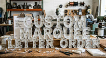 Load image into Gallery viewer, CUSTOM ORDER Wedding Marquee Letter Rental Kansas City Metro area Marquee letter rental custom orders DEPOSIT - Knot In Your House
