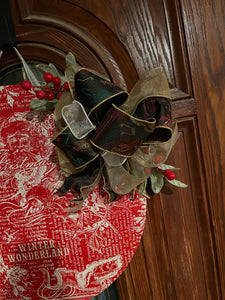 Jolly Winter Wonderland Christmas Door Hanger