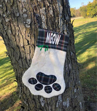 Load image into Gallery viewer, Dog Paw Stocking Cat Paw Stocking Personalized
