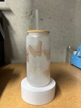 Load image into Gallery viewer, Butterfly beer can glass
