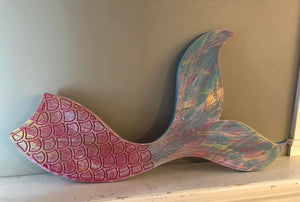 Engraved mermaid tail wood signs - custom - Knot In Your House