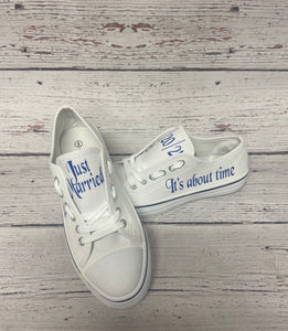 Personalized Canvas Wedding Shoes - Knot In Your House
