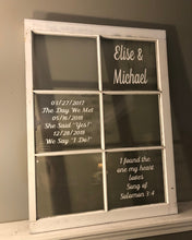 Load image into Gallery viewer, Bridal Shower Gift Wedding Window Frame - Knot In Your House
