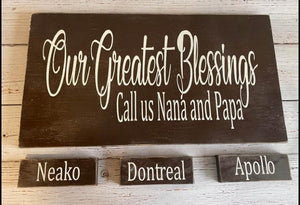 Grandkids Make Life Grand Personalized Wooden Sign - Knot In Your House
