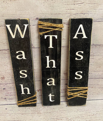 Farmhouse Bathroom Signs - Knot In Your House