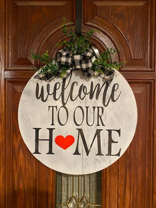 Welcome to our Home Interchangeable Holiday Door Sign - Knot In Your House
