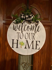 Welcome to our Home Interchangeable Holiday Door Sign - Knot In Your House