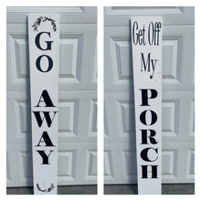 Load image into Gallery viewer, 5 Foot Tall Reversible Merry Christmas Give Thanks Front Porch Sign - Customizable - Knot In Your House
