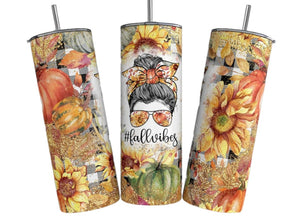 Halloween Fall Skinny Tumbler Cups - Knot In Your House