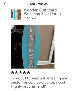 Front Porch Surfboard Welcome Sign - Knot In Your House