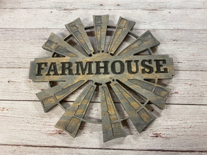 Engraved Wooden Windmill Sign - Knot In Your House