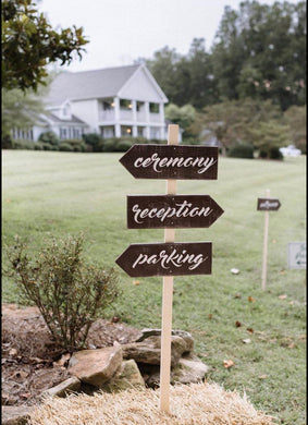 Wedding Arrow Directional Signs - Knot In Your House