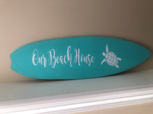 Load image into Gallery viewer, Wooden Surfboard Sign Custom Orders Welcome - Knot In Your House
