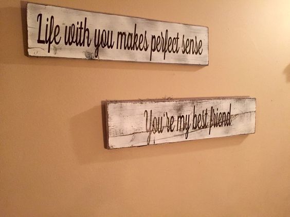 Wedding picture props - Life with you makes perfect sense you're my best friend - song lyric signs - wedding sign - Valentine's Day signs - Knot In Your House