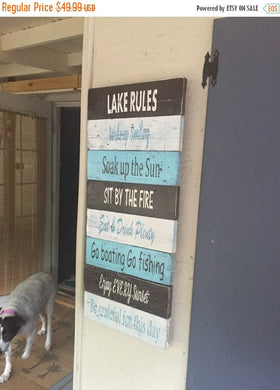 Lake signs - lake house decor - nautical signs - beach signs - decor for lake house - lake house signs - lake rules sign - lake life - Knot In Your House